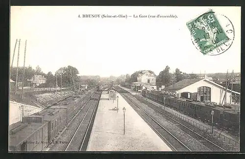 AK Brunoy, La Gare, vue d`ensemble