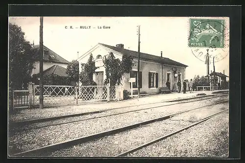 AK Rully, La Gare, Bahnhof