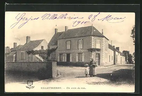 AK Villethierry, Un coin de rue