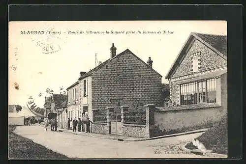 AK St-Agnan, Route de Villeneuve-la-Guyard prise du bureau de Tabac