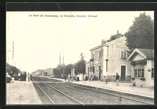 AK Champigny, La Gare, vue interieure
