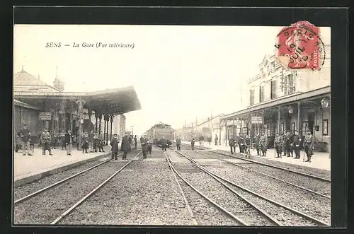 AK Sens, La Gare, Vue interieure