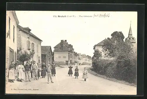 AK Bretail, Une Rue, vue Generale