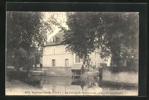 AK Noyal-sur-Seiche, Le Chateau de Mouillemuse, vu du cote des Douves