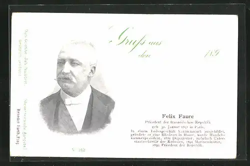 AK Felix Faure, Präsident der französischen Republik