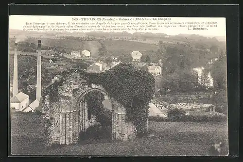 AK Tiffauges, Ruines du Chateau - La Chapelle