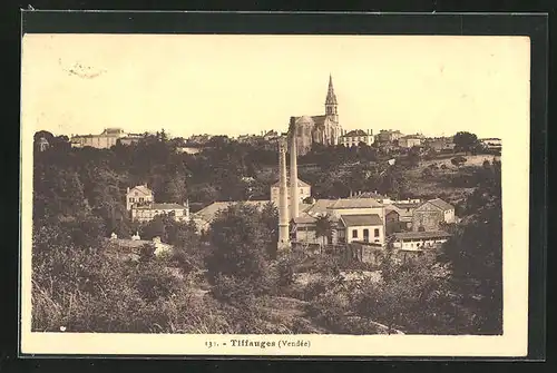 AK Tiffauges, Vue d'Eglise, Fabrik