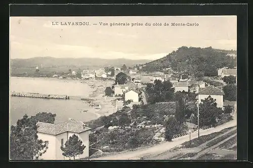 AK Le Lavandou, Vue générale prise du cote de Monte-Carlo