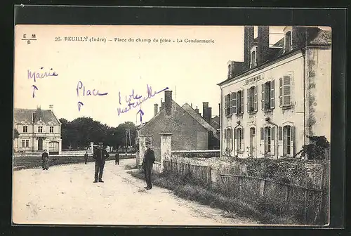 AK Reuilly, Place du Champ de foire - La Gendarmerie