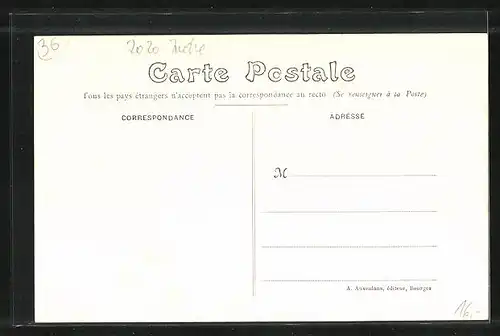 AK Reuilly, En Berry, Rue de la Gare