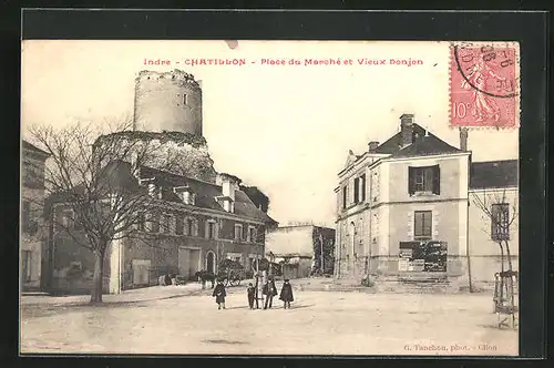 AK Chatillon, Place du Marche et Vieux Donjon