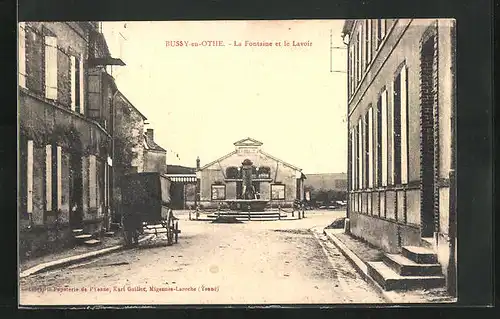 AK Bussy-en-Othe, La Fontaine et le Lavoir