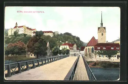 AK Gera, Schloss Osterstein mit Kirche