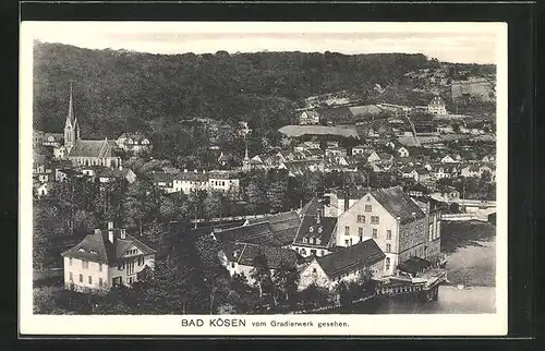 AK Bad Kösen, Ortsansicht vom Gradierwerk