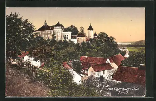 AK Elgersburg / Thüringen, Schloss im Dämmerungslicht