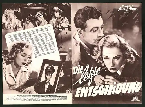 Filmprogramm IFB Nr. 2051, Die letzte Entscheidung, Robert Taylor, Eleanor Parker, Regie: Melvin Frank