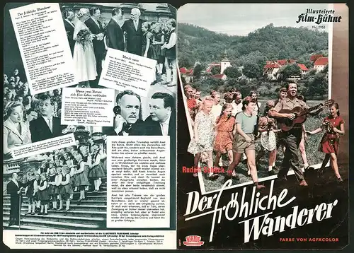 Filmprogramm IFB Nr. 2953, Der fröhliche Wanderer, Rudolf Schock, Waltraut Haas, Regie: Hans Quest
