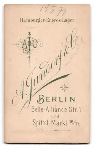 Fotografie A. Jandorf & Co., Berlin, Belle-Alliance-Strasse 1, Geschwister in Feiertagskleidung