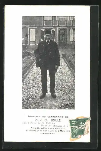 AK St-Valérien, Centenaire de M. J. Ch. Boullé, Hundertjähriger