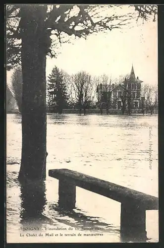 AK Joigny, L`Inondation du 22 Janvier 1910, Le Chalet du Mail, Hochwasser