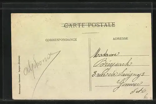 AK Barsac, Un coin de la Halle-Rue de l`Eglise