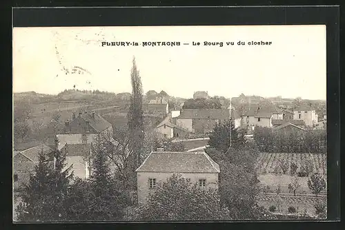 AK Fleury-la-Montagne, Le Bourg vu du clocher