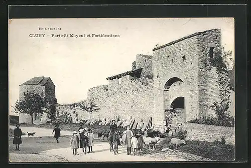 AK Cluny, Porte St-Mayeul et Fortifications