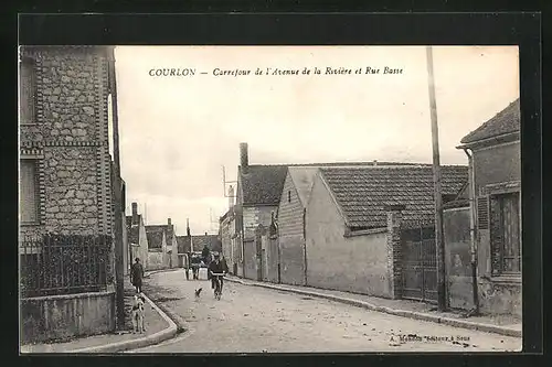 AK Courlon, Carrefour de l`Avenue de la Rivière et Rue Basse