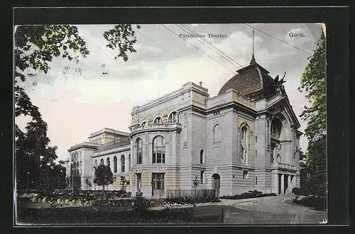 AK Gera, Blick auf Fürstliches Theater