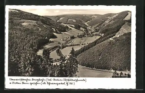 AK Obstfelderschmiede, Blick ins Tal mit Bergbahnstrecke