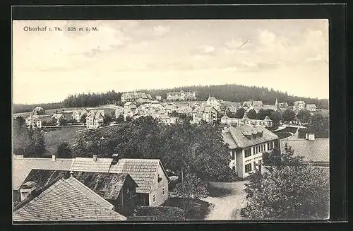 AK Oberhof i. Th., Ortschaft aus der Vogelschau