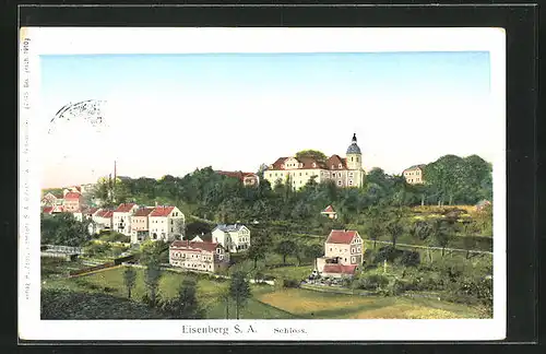 AK Eisenberg, Blick auf das Schloss im Sonnenschein