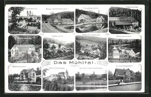 AK Eisenberg, Verschiedene Mühlen der Region mit Schloss Eisenberg und Friedrichstanneck
