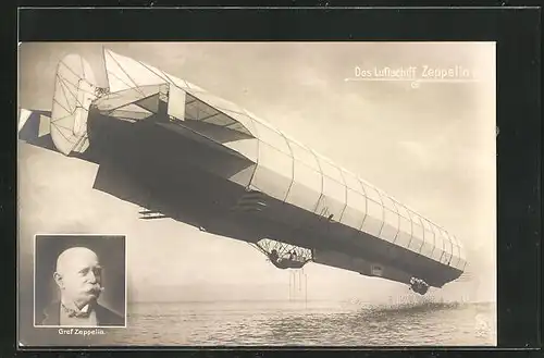 AK Graf Zeppelin und Luftschiff Zeppelin III