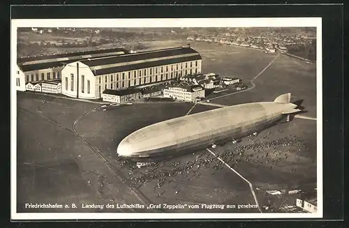 AK Friedrichshafen a.B., Landung des Luftschiffes Graf Zeppelin