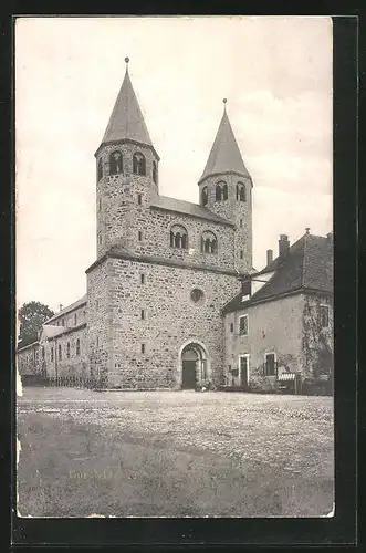 AK Bursfelde a. Weser, Blick auf die Neue Klosterkirche