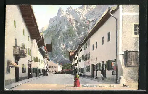 AK Mittenwald, Unterer Markt
