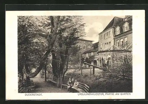 AK Duderstadt, Ursulinenkloster mit Garten