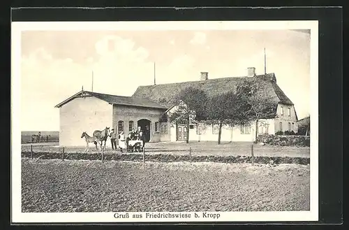 AK Friedrichswiese, Ansicht eines Reiterhofs mit Pferden