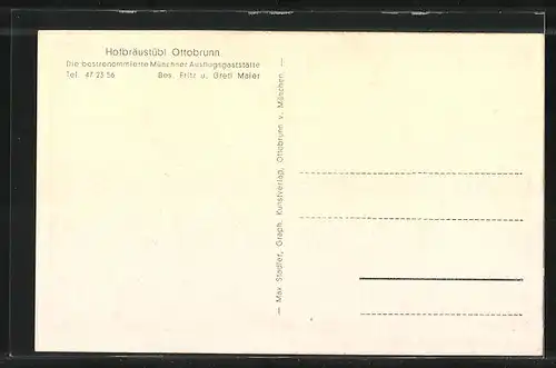 AK Ottobrunn, Gasthaus Hofbräustübl von Fritz u. Gretl Maier, Münchner Kindl