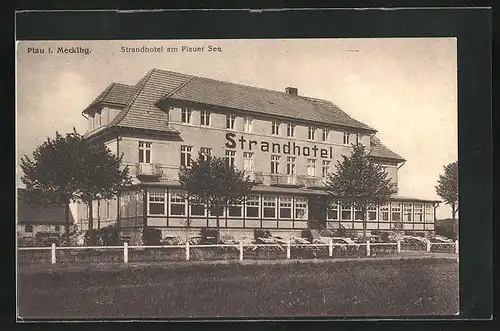 AK Plau / Meckl., Strandhotel am Plauer See