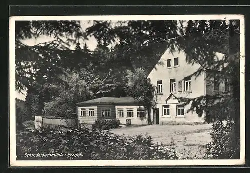 AK Grossrückerswalde, Gasthof Schindelbachmühle