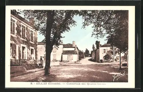 AK Aillas, Carrefour des Quatre-Routes