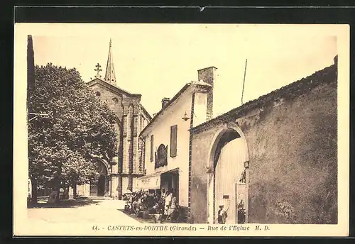 AK Castets-en-Dorthe, Rue de l`Eglise