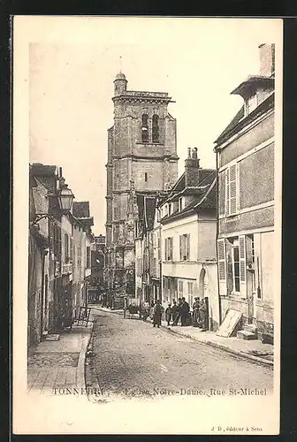 AK Tonnerre, Eglise Notre-Dame, rue St-Michel