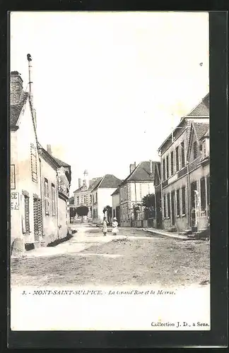 AK Mont-Saint-Sulpice, La Grand`Rue et la Mairie
