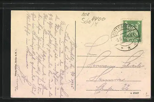 AK Bitterfeld, Ortspartie aus der Vogelschau