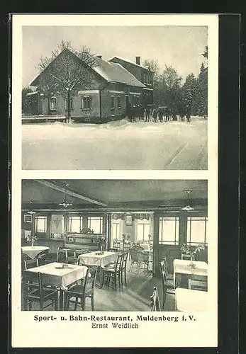 AK Muldenberg i. V., Sport- u. Bahn-Restaurant v. Ernst Weidlich