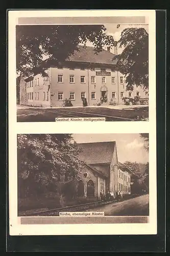 AK Heiligenstein / Thür., Gasthof Kloster Heiligenstein v. Otto Krüger und Kirche