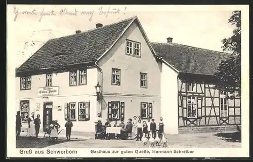 AK Schwerborn / Erfurt, Gasthaus zur guten Quelle